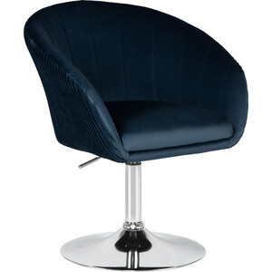 Кресло дизайнерское Dobrin EDISON LM-8600 синий велюр (1922-20) стул барный dobrin darcy lm 5025 синий велюр 1922 20
