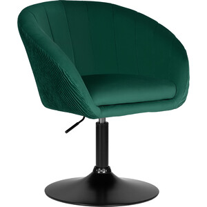 Кресло дизайнерское Dobrin EDISON BLACK LM-8600_BlackBase зеленый велюр (1922-9) кушетка артмебель фелини велюр зеленый