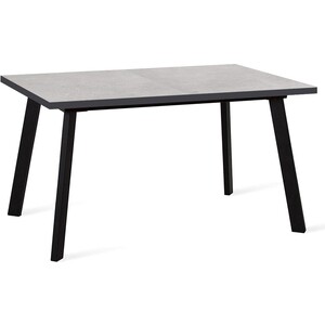 Стол обеденный Dikline HB140 хромикс белый/ опоры черные стол обеденный dikline hb140 сосна пасадена лдсп egger опоры белые