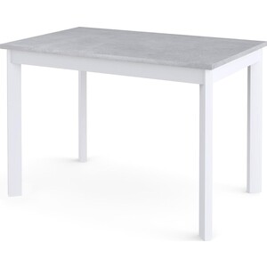 Стол обеденный Dikline L110 Бетон (ЛДСП EGGER) / Опоры белый стол обеденный dikline denver темный дуб белый