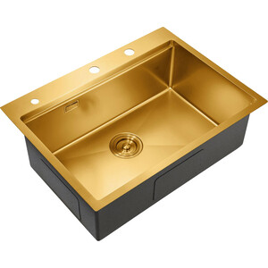 Кухонная мойка Milacio Denia 68 Steel золото (MC.77418)