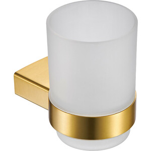 Стакан для ванной Milacio Ultra круглый, золото (MCU.961.GD) душевая система milacio ultra с изливом золото mcu 150 gd
