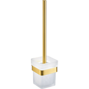 Ершик для унитаза Milacio Ultra квадратный стакан, золото (MCU.954.GD) стакан для ванной milacio ultra квадратный матовый mcu 951 mb