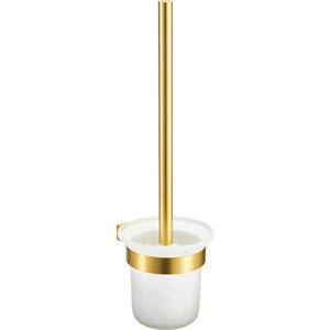 Ершик для унитаза Milacio Ultra круглый стакан, золото (MCU.964.GD) держатель туалетной бумаги milacio ultra золото mcu 953 gd
