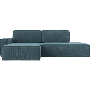 фото Угловой диван лига диванов прага модерн левый угол велюр бирюзовый