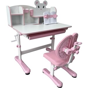 фото Комплект парта + стул трансформеры fundesk carezza pink