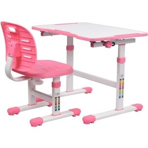 Комплект парта + стул трансформеры FunDesk Acacia pink cubby 222448 - фото 2