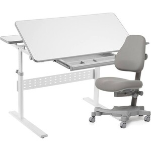 FunDesk Комплект парта Colore grey + кресло Solidago grey