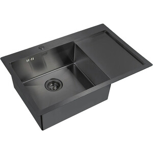 Кухонная мойка ZorG Inox R PVD 7851-L графит кухонная мойка и смеситель granula gr 5101 gr 2015 графит