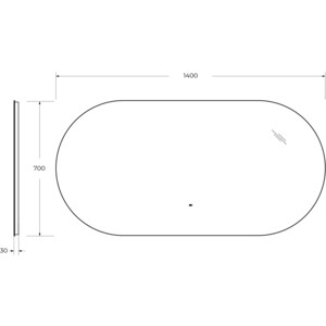 фото Зеркало cezares vague 140х70 с подсветкой, датчик движения (czr-spc-vague-1400-700-mov)