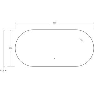 фото Зеркало cezares vague 150х70 с подсветкой, датчик движения (czr-spc-vague-1500-700-mov)