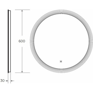фото Зеркало cezares eco 60 с подсветкой, сенсор (czr-spc-eco-600-led-tch)