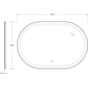 фото Зеркало cezares giubileo 120х80 с подсветкой, сенсор, подогрев (czr-spc-giubileo-1200-800-tch-warm)