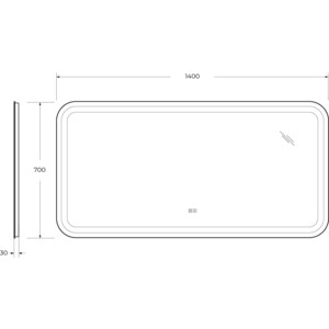 фото Зеркало cezares stylus 140х70 с подсветкой, сенсор, подогрев (czr-spc-stylus-1400-700-tch-warm)