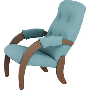 Кресло для отдыха Мебелик Модель 61 ткань ультра минт, каркас орех кресло для отдыха мебелик денди шпон ткань ультра санд каркас дуб шампань шпон