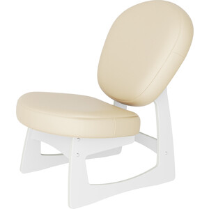 Кресло для отдыха Мебелик Смарт G силуэт экокожа Ева 2, каркас молочный дуб кресло для отдыха мебелик смарт g силуэт экокожа ева 2 каркас молочный дуб