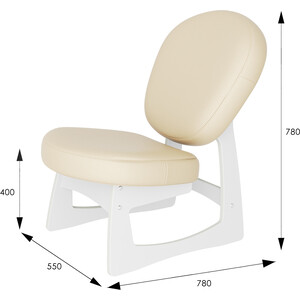 фото Кресло для отдыха мебелик смарт g силуэт экокожа ева 2, каркас молочный дуб