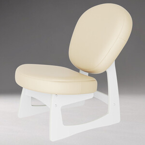 фото Кресло для отдыха мебелик смарт g силуэт экокожа ева 2, каркас молочный дуб