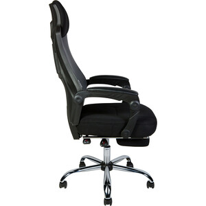 фото Офисное кресло norden 007 new h-051 black frame full black черный пластик / черная ткань / черная сетка