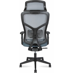 фото Офисное кресло norden asper 165a-b-gg черный пластик / серая сетка / серая ткань