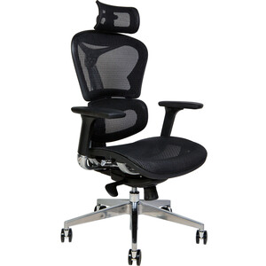Офисное кресло NORDEN Hero black YS-0810H-T(E+E) черный пластик / черная сетка офисное кресло norden бит 815a af03 t09 пластик темно серая сетка черная ткань