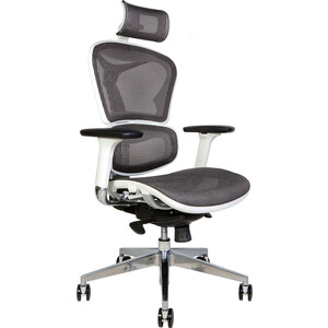 Офисное кресло NORDEN Hero white YS-0810H-T(E+E)W белый пластик / серая сетка кресло для геймеров noblechairs hero чёрный