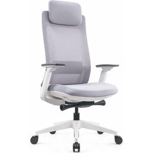 Офисное кресло NORDEN Oslo EVL-002A серая сетка /серый пластик / база белая кресло brabix wings mg 309 пластик сетка черное синее 532013