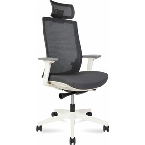 Офисное кресло NORDEN Ruby CH-312A-W-GG белый пластик / серая сетка / серая ткань офисное кресло norden бит 815a af03 t09 пластик темно серая сетка черная ткань