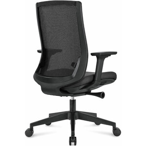 фото Офисное кресло norden ruby black lb ch-312b-b-bb черный пластик / черная сетка / черная ткань