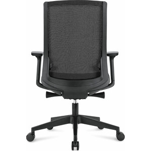 фото Офисное кресло norden ruby black lb ch-312b-b-bb черный пластик / черная сетка / черная ткань