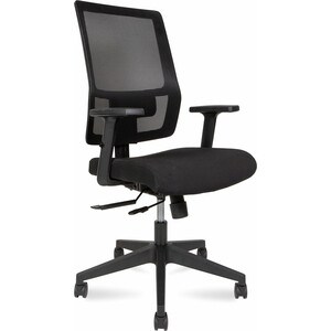 Офисное кресло NORDEN Techo LB P039B-M02-04 черный пластик / черная сетка / черная ткань офисное кресло norden гарда lb la 035   пластик черная сетка черная сидушка