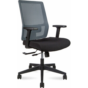 Офисное кресло NORDEN Techo LB P039B-M02-05 черный пластик / серая сетка / черная ткань кресло офисное brabix trust ex 535 экокожа черная ткань серая 20 23 531383