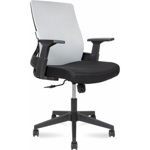 Офисное кресло NORDEN Terra LB A13-B-GB черный пластик / серая сетка / черная ткань офисное кресло norden бит lb 815b af06 t09 пластик оранжевая сетка черная ткань