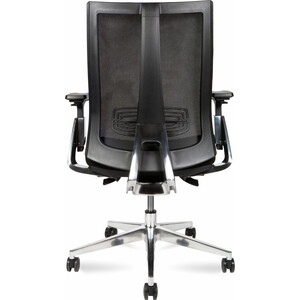 фото Офисное кресло norden vogue aluminium lb ch-203b-b-bb черный пластик / черная сетка / черная ткань / алюминий база