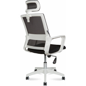 фото Офисное кресло norden бит 815aw-af02-t09 белый пластик / черная сетка / черная ткань