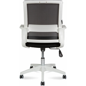 Офисное кресло NORDEN Бит LB 815BW-AF02-T09 белый пластик / черная сетка / черная ткань