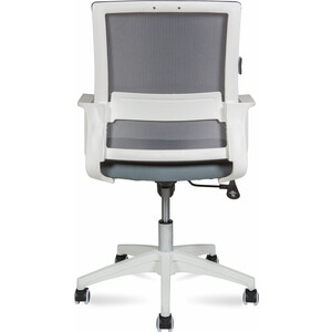 фото Офисное кресло norden бит lb 815bw-af03-t58 белый пластик / серая сетка / темно серая ткань