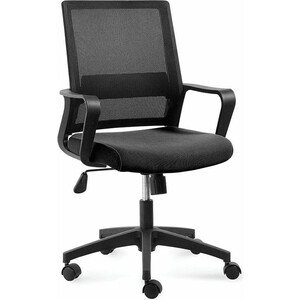 Офисное кресло NORDEN Бит LB 815B черный пластик / черная сетка / черная ткань кресло офисное brabix genesis ex 517 пластик белый ткань экокожа сетка черная 531573