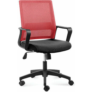Офисное кресло NORDEN Бит LB 815B-AF08-T09 черный пластик / красная сетка / черная ткань офисное кресло norden бит 815aw af02 t09 белый пластик черная сетка черная ткань