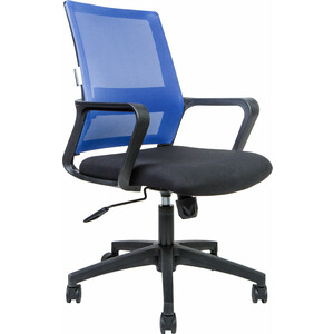 Офисное кресло NORDEN Бит LB 815B-AF01-T09 черный пластик / синяя сетка / черная ткань офисное кресло norden бит 815aw af02 t09 белый пластик черная сетка черная ткань