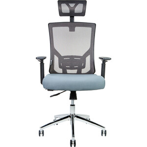 фото Офисное кресло norden гарда sl l-035s-0-10-206 белый пластик / серая сетка / серая сидушка