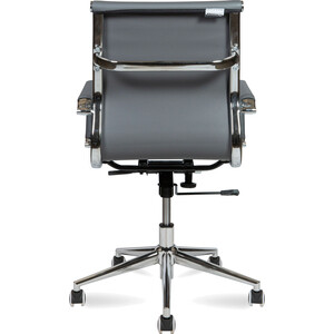 Офисное кресло NORDEN Техно LB HA-100-45 хром / серая экокожа