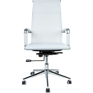 Офисное кресло NORDEN Хельмут H-102-5 (white) сталь + хром / белая сетка
