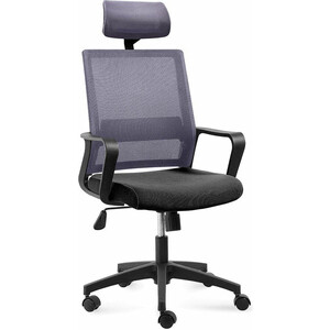 Офисное кресло NORDEN Бит 815A-AF03-T09 черный пластик / темно серая сетка / черная ткань кресло офисное brabix trust ex 535 экокожа черная ткань серая 20 23 531383