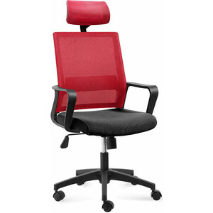 Офисное кресло NORDEN Бит 815A-AF08-T09 черный пластик / красная сетка / черная ткань кресло офисное brabix rider ex 544 экокожа черная ткань красная 531583