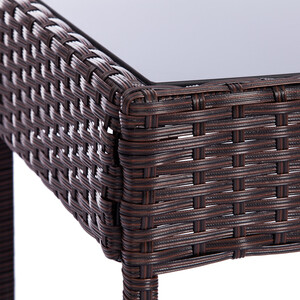 фото Лаундж сет (диван+2кресла+столик+подушки) tetchair mod. 210000 пластиковый ротанг, коричневый, ткань: db-02 бежевый