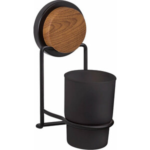 Стакан для ванной Fixsen Magic Wood черный/дерево (FX-46006) держатель туалетной бумаги fixsen magic wood дерево fx 46010b