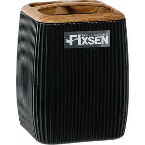Стакан для ванной Fixsen Black Wood черный/дерево (FX-401-3) стакан для ванной timo nelson антик 160031 02