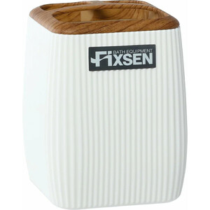 Стакан для ванной Fixsen White Wood белый/дерево (FX-402-3) bedside cabinet white 40x30x50 cm paulownia wood
