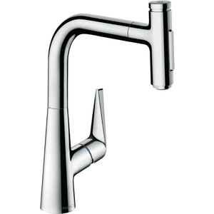 Смеситель для кухни Hansgrohe Talis Select M51 выдвижной излив, хром (72824000) смеситель для раковины hansgrohe talis e хром 71712000